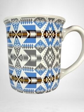 Pendleton Woolen Mills Silver Bark Ceramic Mug Coffee Cup 18oz